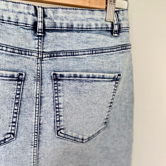 Zara High Rise Acid Wash Mini Skirt - Picture 5 of 6